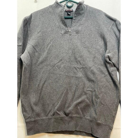 Kirkland Signature 1/4 zip sweater mens XL long sleeve gray - Picture 5 of 8